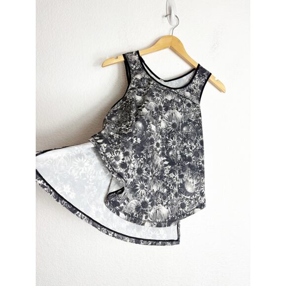 Lululemon Run Split Singlet Flowabunga Black Angel Wing Tank Top Athletic - Picture 10 of 13